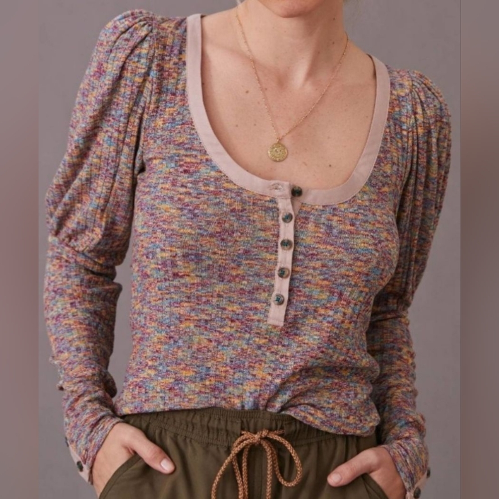 Anthropologie Puff Sleeve Top